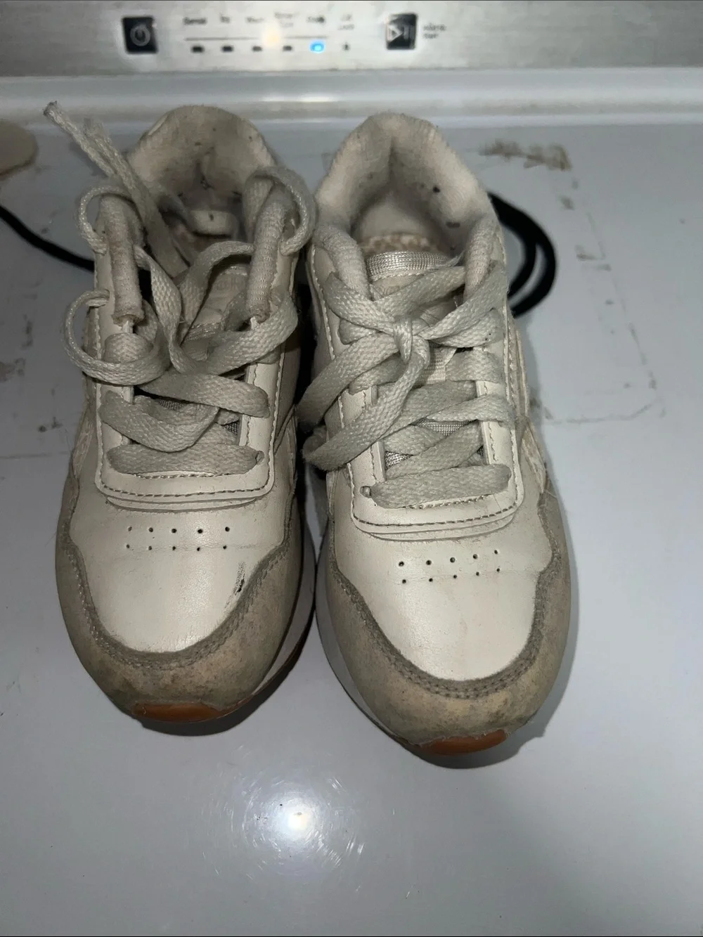 Reebok Kids Beige and Gum Lace-Up Sneakers